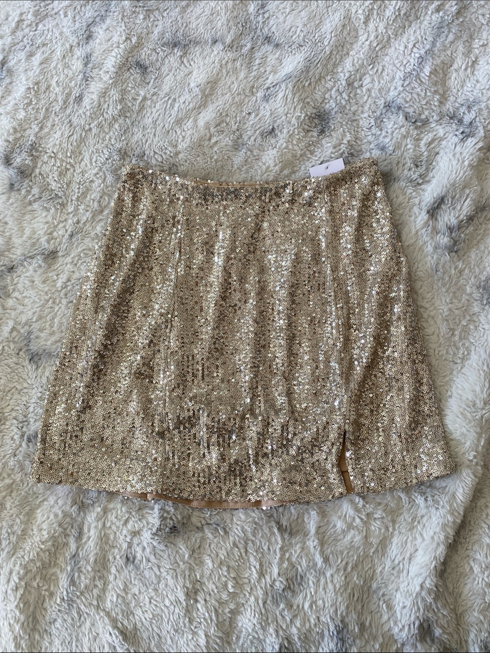Gold Sequin Mini Skirt — Shimmering Party Staple